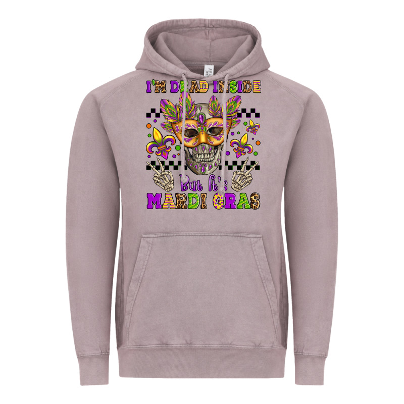 I'm Dead Inside But It's Mardi Gras Vintage Hoodie by Jasminsmagicworld | Teevron