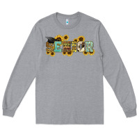 Heather Grey senior 2025 sunflowers Long Sleeve Tee - NancyCooperArtShop