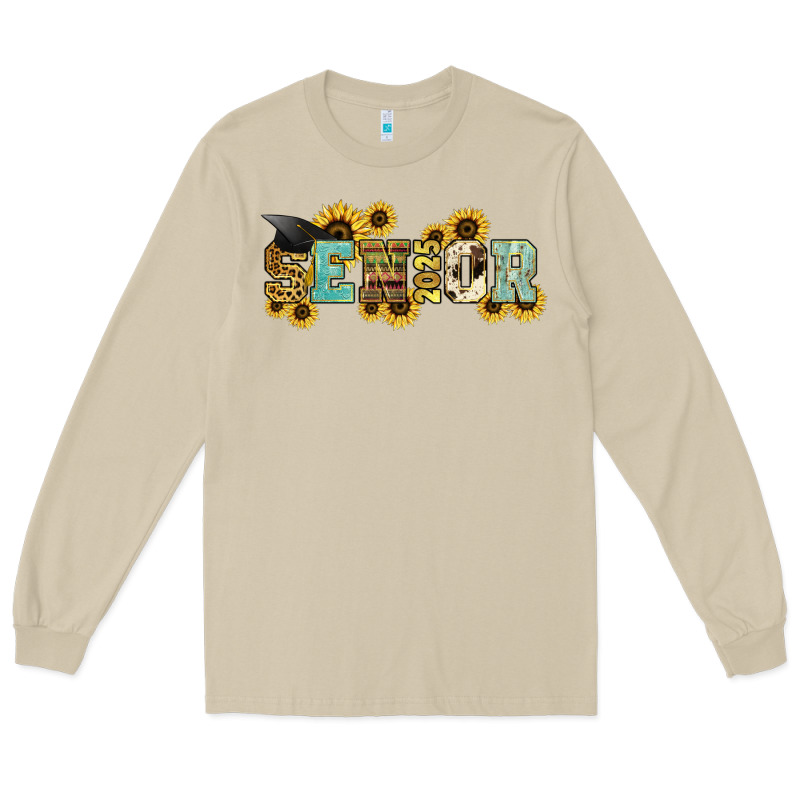 Senior 2025 Sunflowers Long Sleeve Tee by NancyCooperArtShop | Teevron