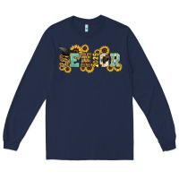 Navy senior 2025 sunflowers Long Sleeve Tee - NancyCooperArtShop