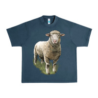 Midnight Navy dorset sheep Urban Heavy Tee - LillyAllenDesigns