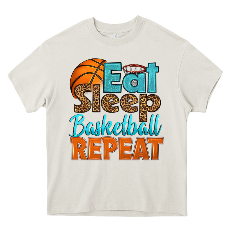 Eat Sleep Basketball Repeat Heavy Core Tee by HRA Design Shop | Teevron