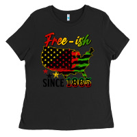 Black free ish since 1865 Ladies Tee - HRA Design Shop