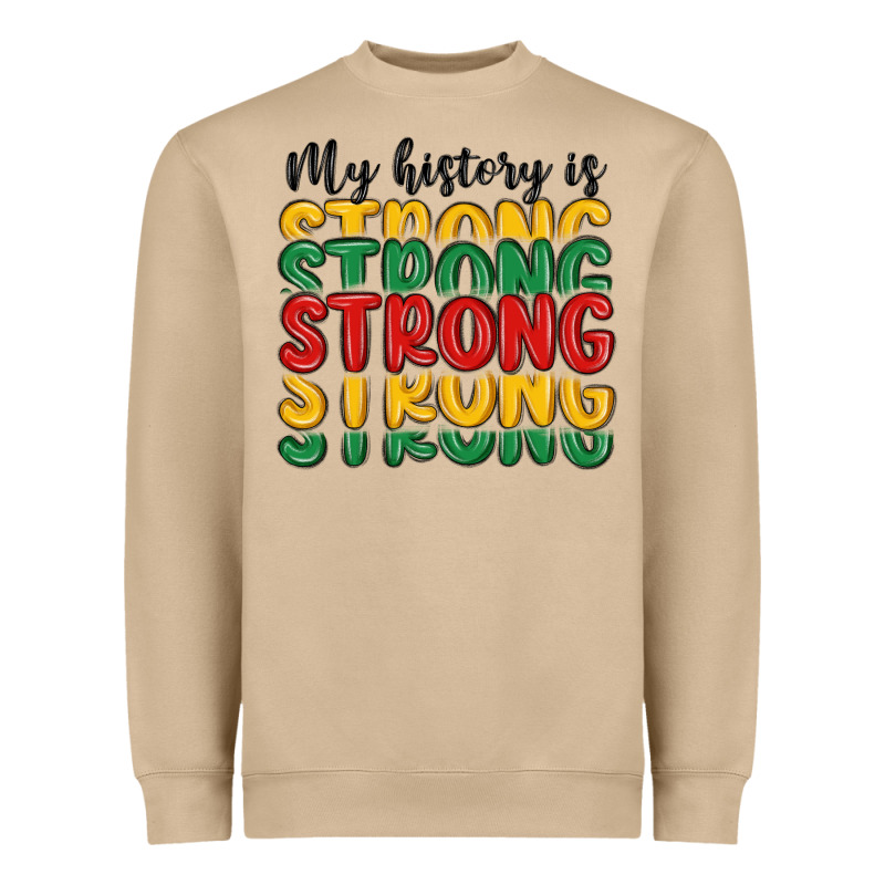 My History Is Strong Heavyweight Sweatshirt by MaliasSmallBusiness | Teevron