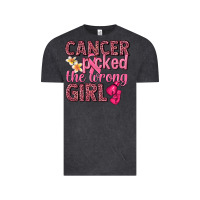 Vintage Black cancer picked the wrong girl Vintage Tee - NancyCooperArtShop