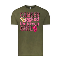 Vintage Olive cancer picked the wrong girl Vintage Tee - NancyCooperArtShop