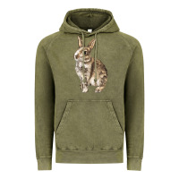 Vintage Olive Rabbit Vintage Hoodie - LillyAllenDesigns
