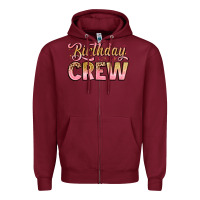Burgundy birthday crew Zipper Hoodie - Artiststas