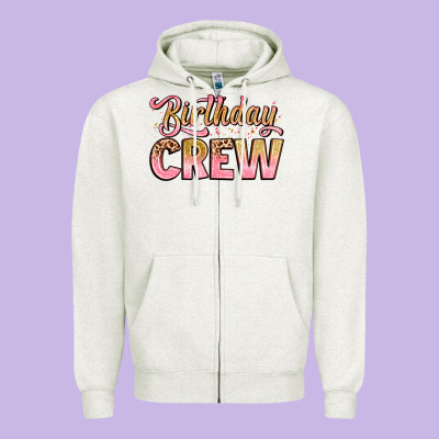 Birthday Crew Zipper Hoodie Designed By Artiststas
