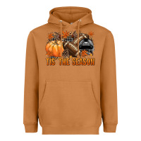 Meerkat Tis' the season Football black helmet Heavyweight Hoodie - NancyCooperArtShop
