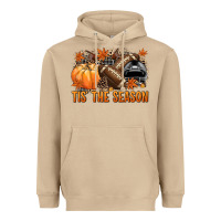 Mushroom Tis' the season Football black helmet Heavyweight Hoodie - NancyCooperArtShop