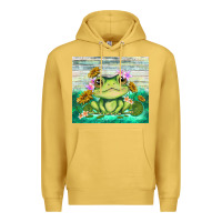 Antique Gold frog with sunflower Premium Hoodie - TumblerDesignByShophia