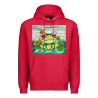 Cardinal frog with sunflower Premium Hoodie - TumblerDesignByShophia