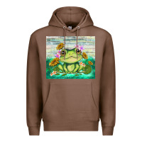 Chestnut frog with sunflower Premium Hoodie - TumblerDesignByShophia