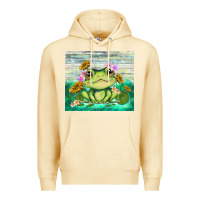 Pina Colada frog with sunflower Premium Hoodie - TumblerDesignByShophia
