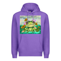 Purple frog with sunflower Premium Hoodie - TumblerDesignByShophia