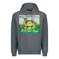 Rock frog with sunflower Premium Hoodie - TumblerDesignByShophia