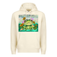 Sandshell frog with sunflower Premium Hoodie - TumblerDesignByShophia