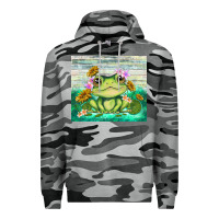 Slate Camo frog with sunflower Premium Hoodie - TumblerDesignByShophia