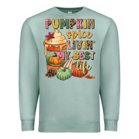 Seafoam Pumpkin spice livin' my best life Premium Sweatshirt - NancyCooperArtShop