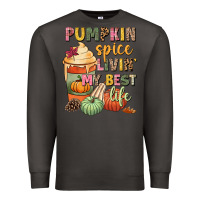 Smoke Pumpkin spice livin' my best life Premium Sweatshirt - NancyCooperArtShop