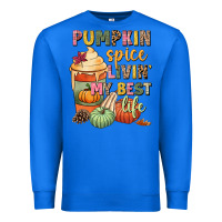 True Royal Pumpkin spice livin' my best life Premium Sweatshirt - NancyCooperArtShop