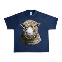 Navy dorset sheep head Urban Heavy Tee - LillyAllenDesigns