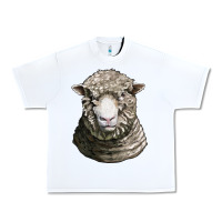 White dorset sheep head Urban Heavy Tee - LillyAllenDesigns