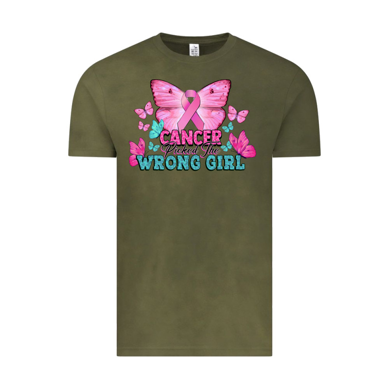 Cancer Picked The Wrong Girl Vintage Tee by NancyCooperArtShop | Teevron