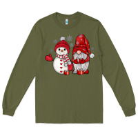 Army Green snowman gnome Long Sleeve Tee - JahusDesignShop