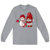 Heather Grey snowman gnome Long Sleeve Tee - JahusDesignShop