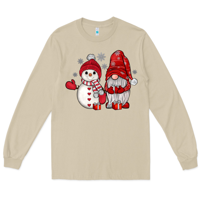 Snowman Gnome Long Sleeve Tee by JahusDesignShop | Teevron