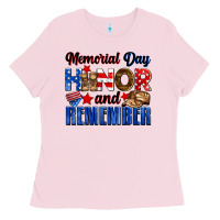 Bubblegum Pink Memorial day honor and remember Ladies Tee - Neo Western