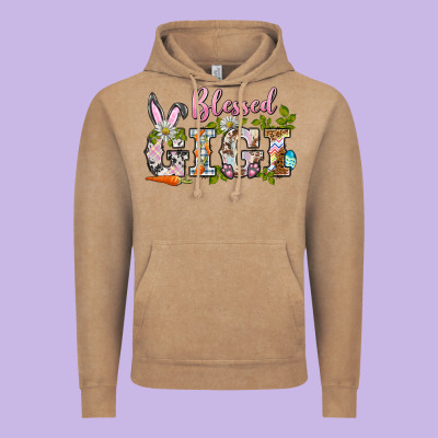 Blessed Gigi Easter Vintage Hoodie Designed By Barkaloodesign