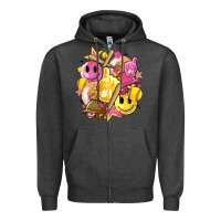 Charcoal Heather retro softball Zipper Hoodie - Artiststas