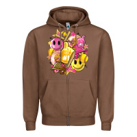 Chestnut retro softball Zipper Hoodie - Artiststas