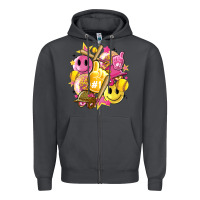 Smoke retro softball Zipper Hoodie - Artiststas