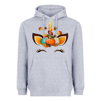 Heather Grey Unicorn Fall Heavyweight Hoodie - texasbilliewilder