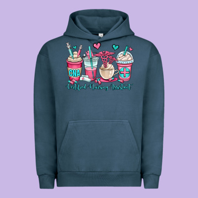 Cna Certified Nursing Assistant Coffee Cups Urban Hoodie Designed By Oliviacreatesart