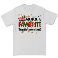 Dove Grey santa's favorite teacher assistant Premium Tee - AdoDesignShop