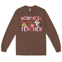 Chestnut cupid's favorite teacher Long Sleeve Tee - MaliasSmallBusiness