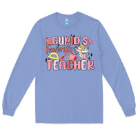 Colony Blue cupid's favorite teacher Long Sleeve Tee - MaliasSmallBusiness
