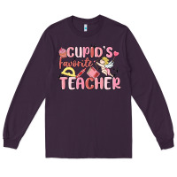 Plum cupid's favorite teacher Long Sleeve Tee - MaliasSmallBusiness