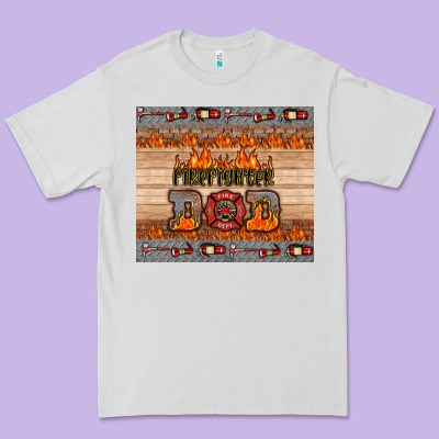Firefighter Dad Premium Tee Designed By Hra Design Shop