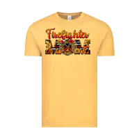 Vintage Mustard American Firefighter Mom Vintage Tee - LillyAllenDesigns
