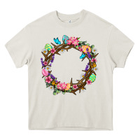 Cream Crown of thorns Easter Day Heavy Core Tee - Neo Western