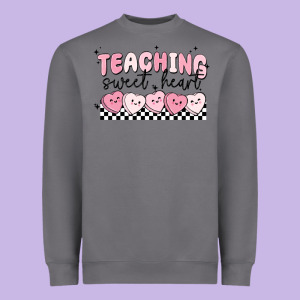 Teaching Sweetheart Heavyweight Sweatshirt Designed By Maliassmallbusiness