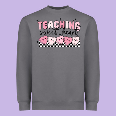 Teaching Sweetheart Heavyweight Sweatshirt Designed By Maliassmallbusiness