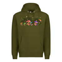 Army Green magic mushroom Premium Hoodie - TumblerDesignByShophia