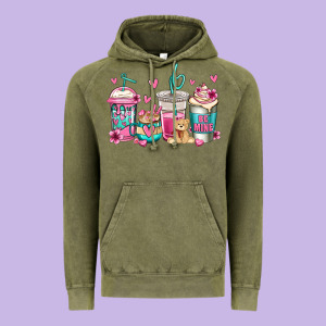 Valentines Day Coffee Vintage Hoodie Designed By Jasminsmagicworld